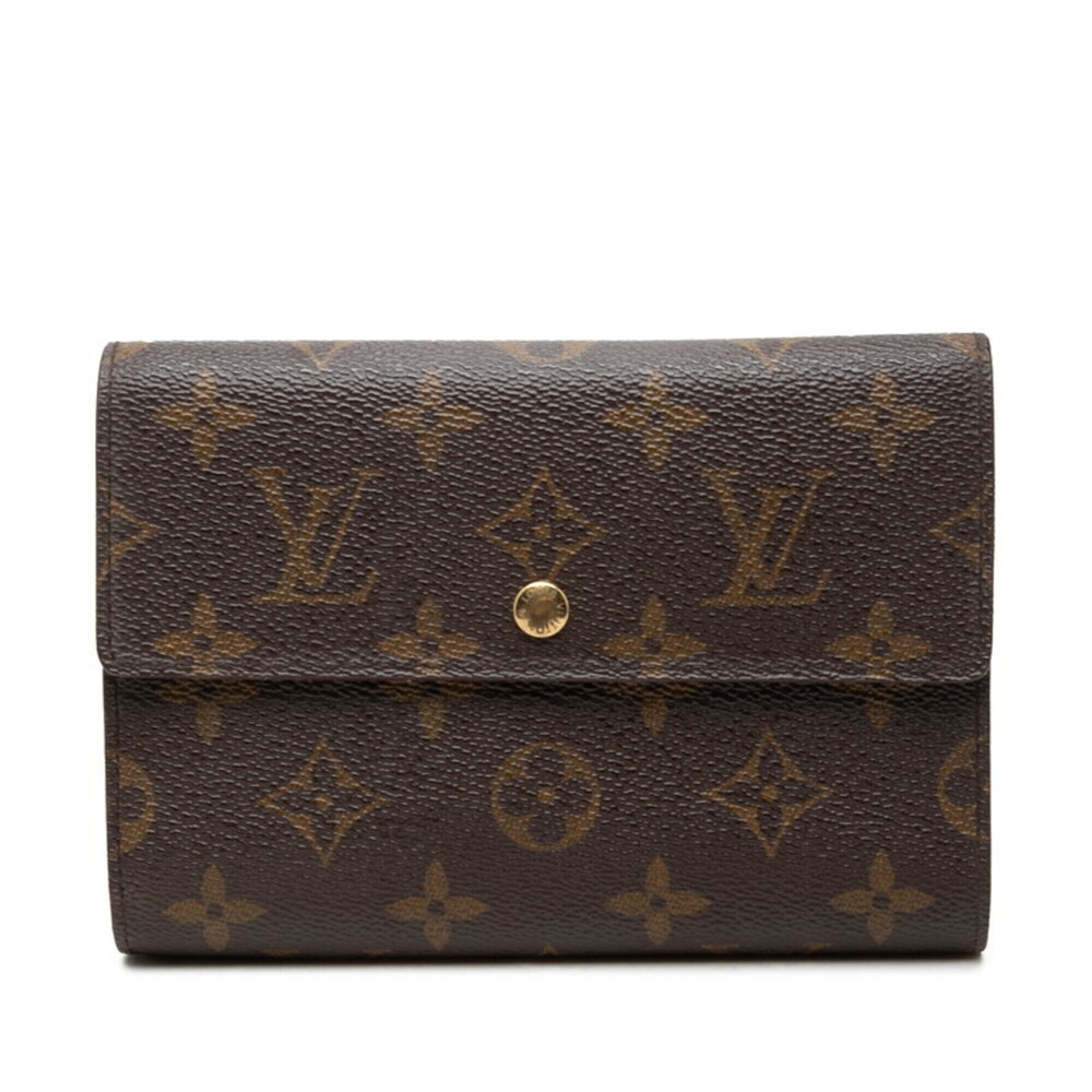 Louis Vuitton Monogram Portefeuille Tresor Etui Papi Bi-fold Wallet M61202 Br...